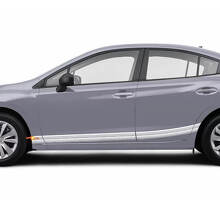 Par de faldones laterales de vinilo para carro, con franjas de vinilo para carreras. Calcomanía adhesiva que se ajusta a Subaru Impreza.
 2