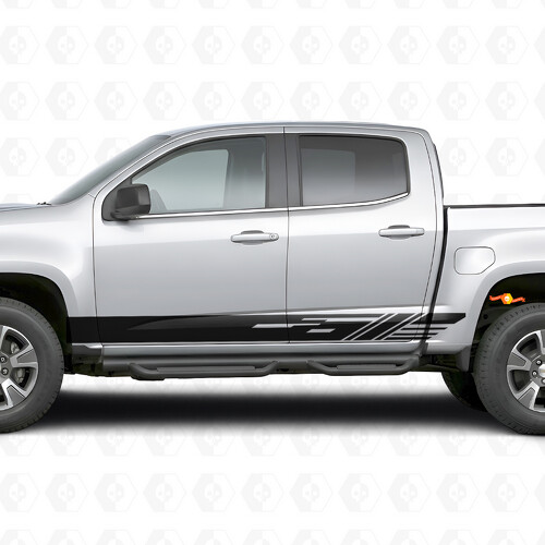 Vinilos de franjas diagonales para puertas y paneles laterales para Chevrolet Colorado 2ª generación 2015-2022_1
