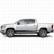 Vinilos de franjas diagonales para puertas y paneles laterales para Chevrolet Colorado 2ª generación 2015-2022_2