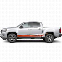 Vinilos de franjas diagonales para puertas y paneles laterales para Chevrolet Colorado 2ª generación 2015-2022_4