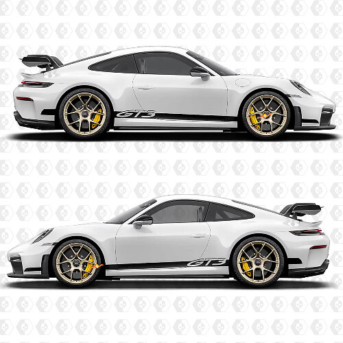 Kit de Calcomanías de Rayas GT3 para los Laterales del Porsche 991 gt3
