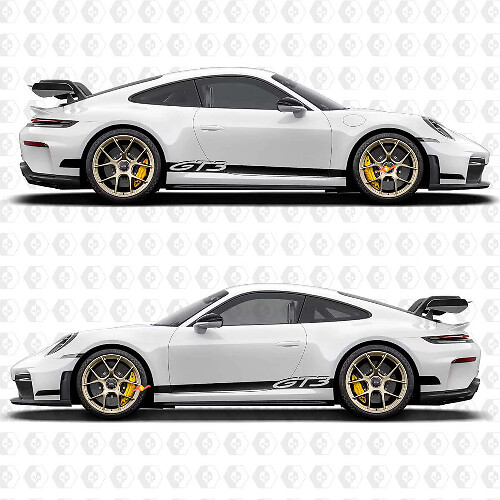 Kit de Calcomanías de Rayas GT3 para los Laterales del Porsche 991 gt3
