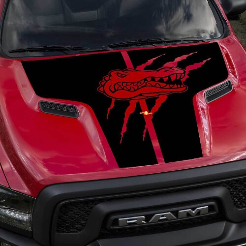 Calcomanía de vinilo en forma de garra de caimán para capó Dodge Ram Rebel