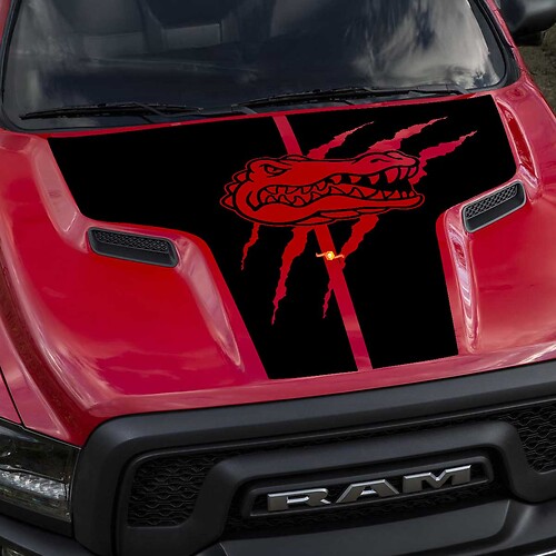 Dodge Ram Rebel Logo Capó Vinilo Pegatina Calcomanía Gráfica Camioneta Pick Up Pickup #3
