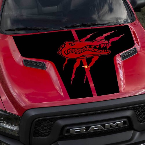 Dodge Ram Gators Rebel Logo Capó Vinilo Calcomanía Gráfica Camión Recogida Pickup
