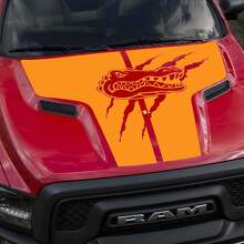 Calcomanía de vinilo en forma de garra de caimán para capó Dodge Ram Rebel_2