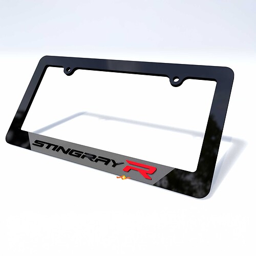 Cubiertas de placas de matrícula para vehículos Stingray R Marcos de decoración para vehículos para Chevrolet Corvette C8
