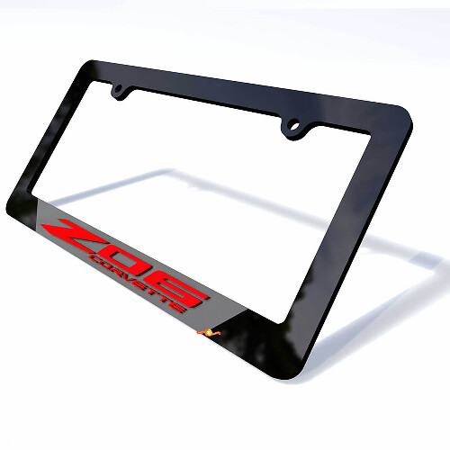 Cubiertas de placas de matrícula para vehículos Z06 Marcos Decorativos para Chevrolet Corvette C8
