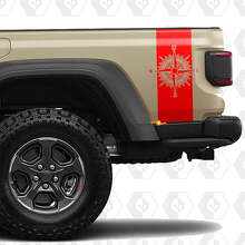 Adhesivo de vinilo de franjas laterales traseras Compass para Jeep Gladiator_2