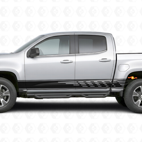 Tiras de vinilo escalonadas para puertas y paneles bajos para Chevrolet Colorado 2ª generación 2015-2022