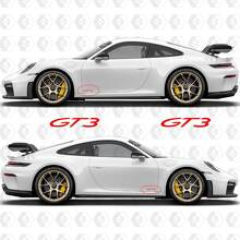Pegatina lateral de vinilo con logotipo GT3 para Porsche 911 GT3_3