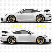 Pegatina lateral de vinilo con logotipo GT3 para Porsche 911 GT3_5
