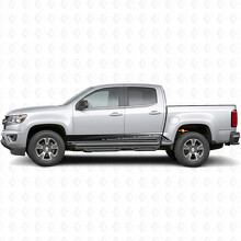 Líneas de vinilo paralelas de contorno para puerta y panel lateral para Chevrolet Colorado 2ª generación 2015-2022_2