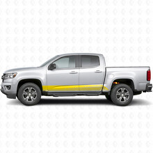 Líneas de vinilo paralelas de contorno para puerta y panel lateral para Chevrolet Colorado 2ª generación 2015-2022_3