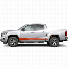Líneas de vinilo paralelas de contorno para puerta y panel lateral para Chevrolet Colorado 2ª generación 2015-2022_4