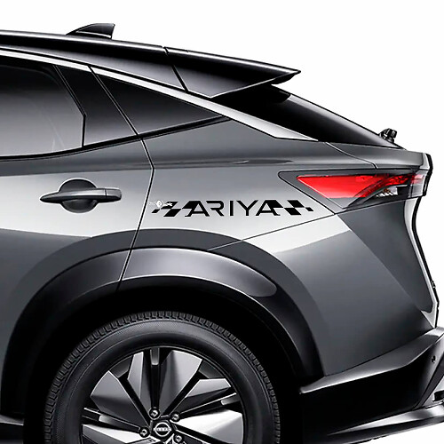 Kit de calcomanías de gráficos de carreras a cuadros para los costados para Nissan ARIYA
