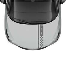 Calcomanía de gráficos de carreras a cuadros para capó para Nissan ARIYA
 2