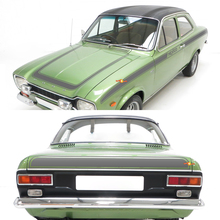 Conjunto completo de rayas Vintage para los costados, capó y parte trasera para Ford Escort 1970 México.
 3