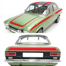 Conjunto completo de rayas Vintage para los costados, capó y parte trasera para Ford Escort 1970 México.
 5