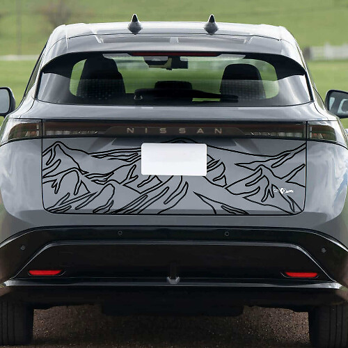 Calcomanía de gráficos Rear Mountains Racing para Nissan ARIYA
