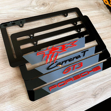 Cualquier logotipo o texto personalizado Cubiertas de placas de matrícula para vehículos Marcos Decorativos
 3