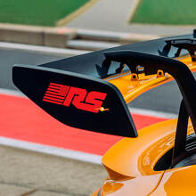 Par de adhesivos de vinilo para alerón trasero con bandera de EE. UU. RS para Porsche GT3 RS_2
