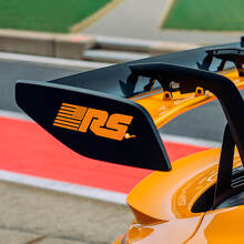 Par de adhesivos de vinilo para alerón trasero con bandera de EE. UU. RS para Porsche GT3 RS_3
