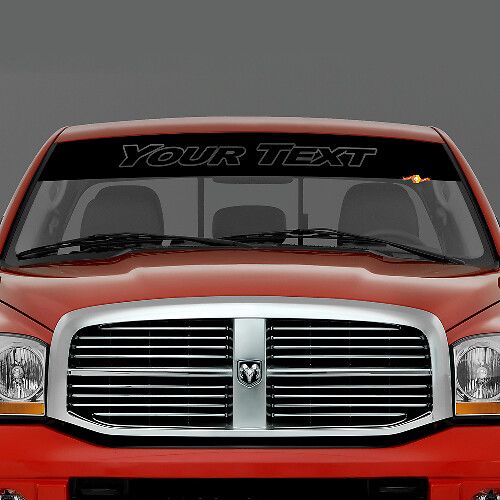 Vinilo adhesivo personalizado con letras para parabrisas para Dodge RAM_1