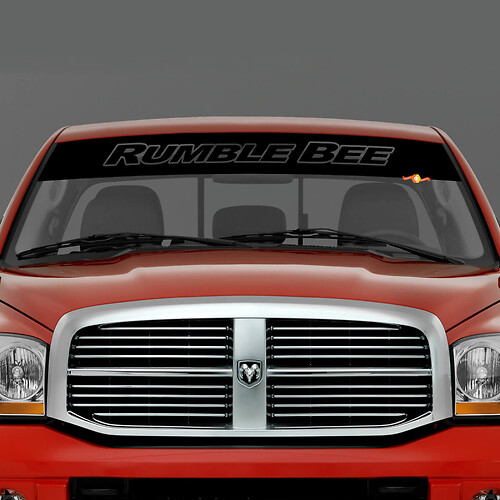 Calcomanía de vinilo para parabrisas con el diseño de Rumble Bee para Dodge RAM
