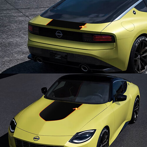 Calcomanía de vinilo para capó de edición Z de Nissan Legend Kit gráfico en 2 colores
