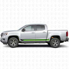 Vinilos de franjas vintage para puertas y paneles laterales para Chevrolet Colorado 2ª generación 2015-2022_3