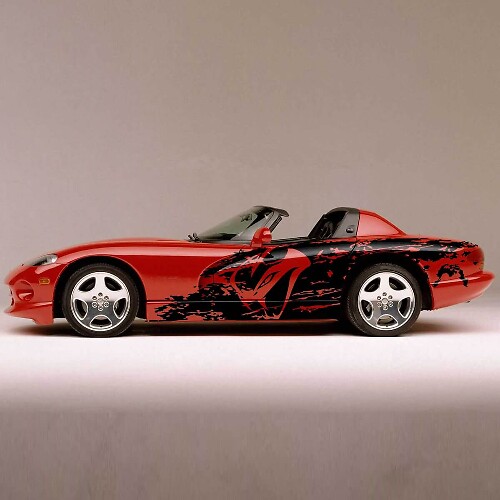 Kit de calcomanías de vinilo de franjas laterales estilo Viper Splash para Dodge Viper