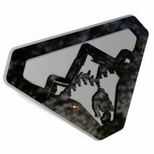 Montañas Sasquatch Bigfoot Yeti Insignias de guardabarros Emblema de portón trasero Insignia en 3D
 2