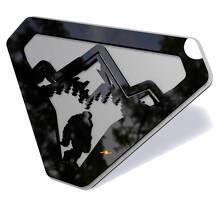 Montañas Sasquatch Bigfoot Yeti Insignias de guardabarros Emblema de portón trasero Insignia en 3D
 4