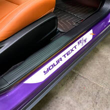 Kit de Pegatinas de Vinilo para Franja de Umbral de Puerta con Letras Personalizadas R/T para Dodge Challenger_2
