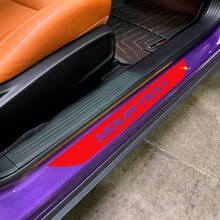 Kit de Calcomanías de Vinilo de Franja en el Umbral de la Puerta con Letras Personalizadas para Dodge Challenger_3