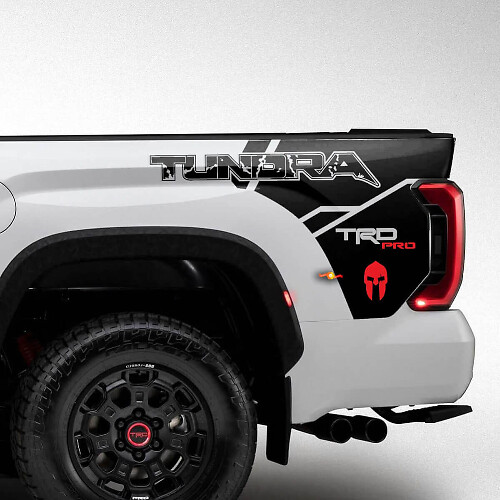 Calcomanía de vinilo para cabecera de casco Spartan TRD Pro para Toyota Tundra