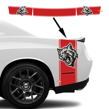 Kit de calcomanías de vinilo con franjas laterales y traseras estilo Wildcat para Dodge Challenger_2