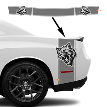 Kit de calcomanías de vinilo con franjas laterales y traseras estilo Wildcat para Dodge Challenger_3