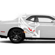 Kit de calcomanías laterales estilo Scat Pack para Dodge Challenger Charger_2