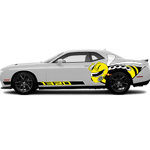 Kit de calcomanías de vinilo lateral Super Bee 1320 para Dodge Challenger