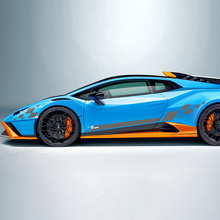 Calcomanía de vinilo lateral de bandera a cuadros para Lamborghini STO
 2