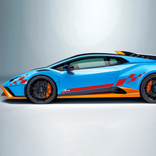 Calcomanía de vinilo lateral de bandera a cuadros para Lamborghini STO
 3