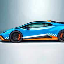 Calcomanía de vinilo lateral de bandera a cuadros para Lamborghini STO
 2