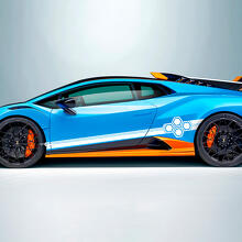 Calcomanía de vinilo con rayas hexagonales para el lateral para Lamborghini STO
 2