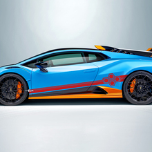 Calcomanía de vinilo con rayas hexagonales para el lateral para Lamborghini STO
 3