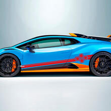 Calcomanía de vinilo con rayas hexagonales para el lateral para Lamborghini STO
 3