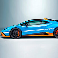 Calcomanía de vinilo con rayas laterales para Lamborghini STO
 2