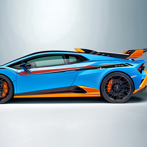 Dos colores Rayas Lateral Vinilo Calcomanía Pegatina Gráficos para Lamborghini STO
