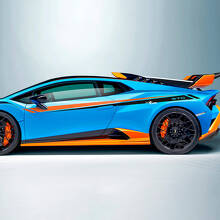 Calcomanía adhesiva de vinilo con franjas laterales para puerta para Lamborghini STO 3